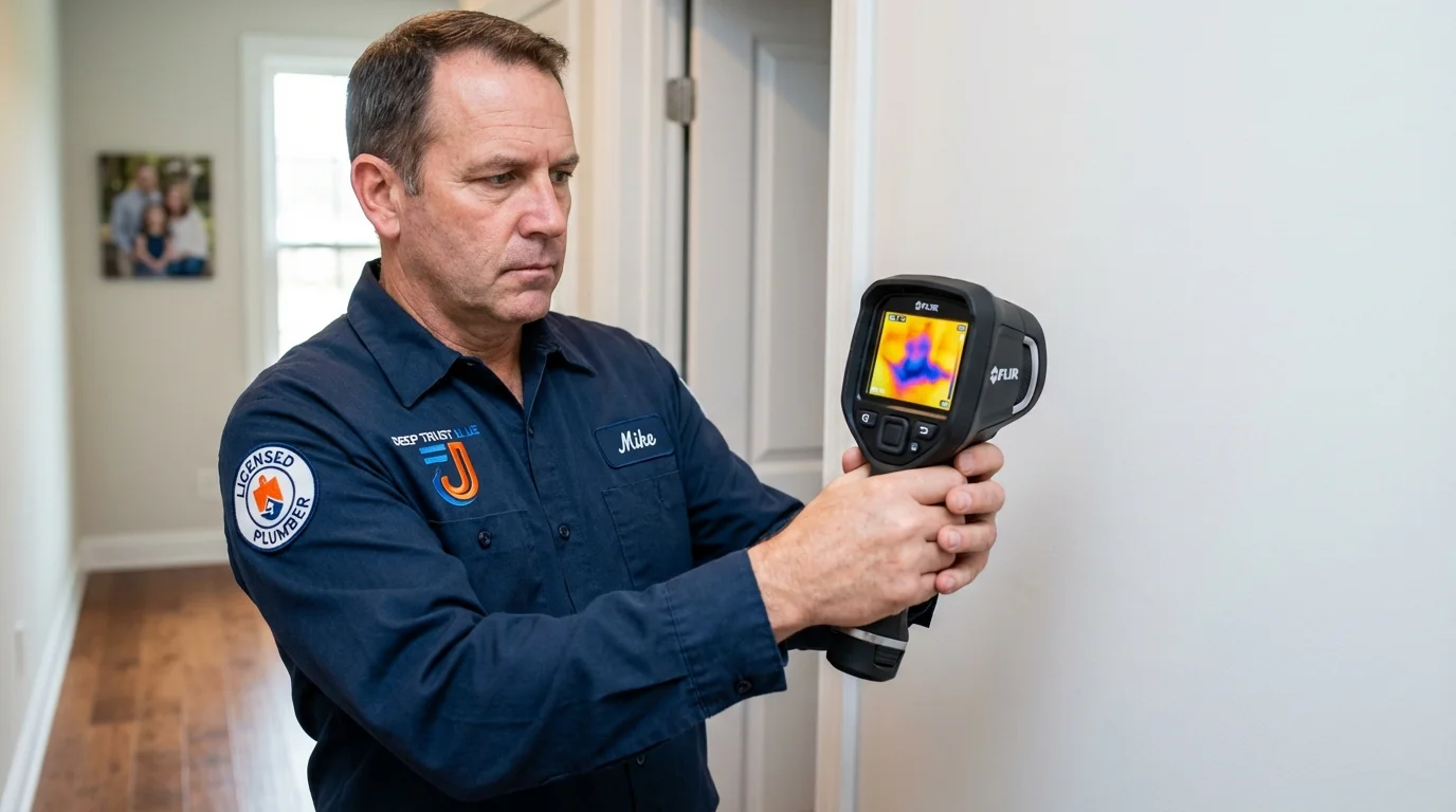 Thermal imaging leak detection by Johns Plumbing LLC in Iowa City